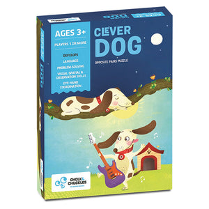 Chalk and Chuckles Clever Dog, Fun Opposites Puzzle Self Correcting Matching for Ages 3 to 6 Years Go Science Image 1