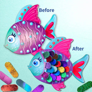 Chalk and Chuckles Fabulous Foil Decorations Sea Animals Craft Kit Go Science Image 6