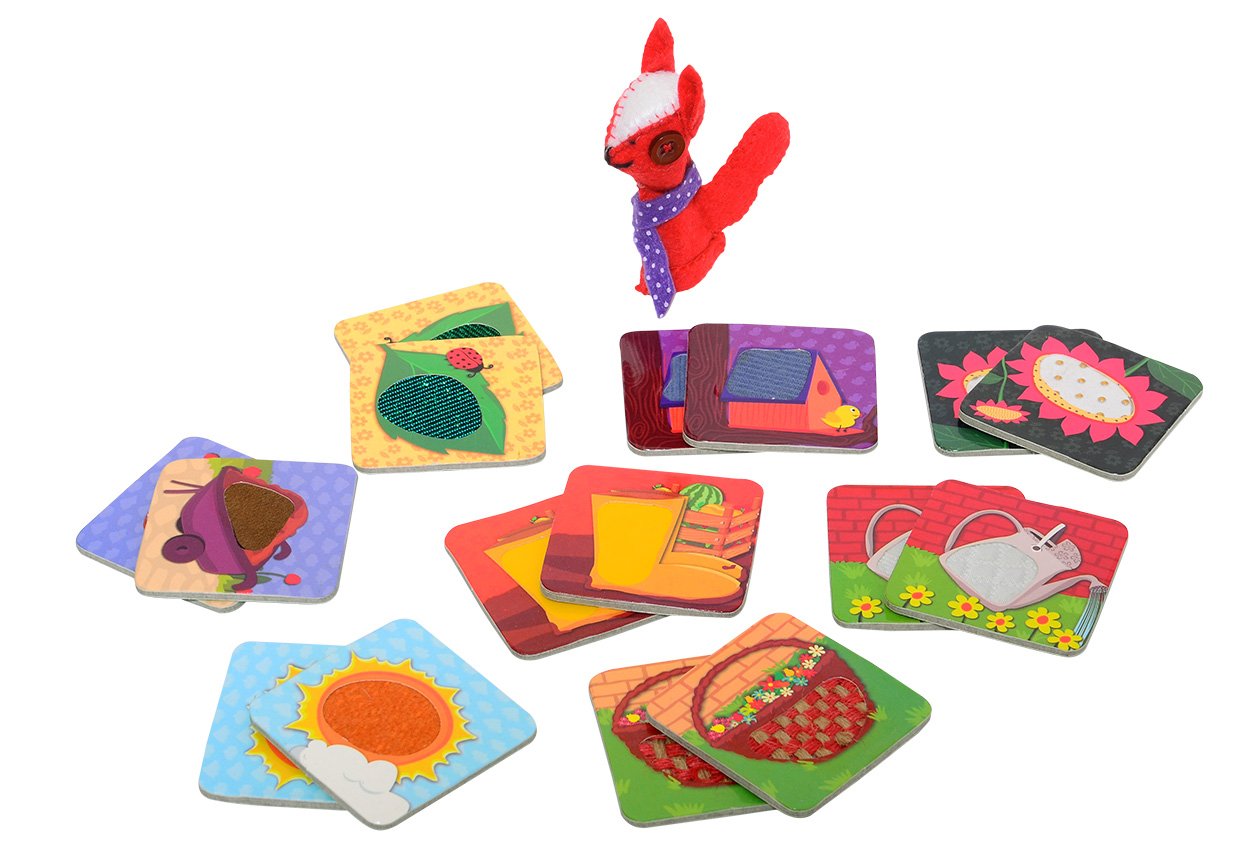 Set of colorful children's educational cards on a white background
