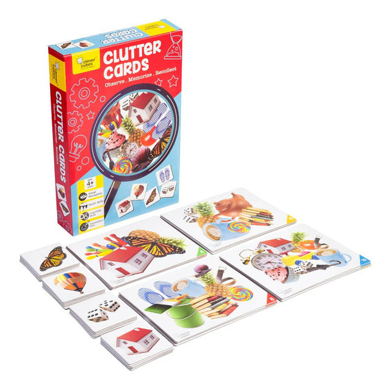 Clever Cubes Clutter Cards  Go Science Early Learning | Observe | Memorize | Recollect.