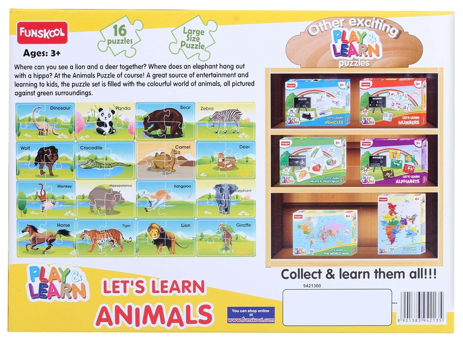 FUNSKOOL (INDIA) LTD Animals Puzzle  Go Science Goods.