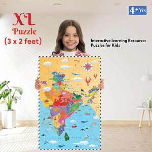 FUNSKOOL (INDIA) LTD India Map 48 Pcs Puzzle -Xl  Go Science Goods.