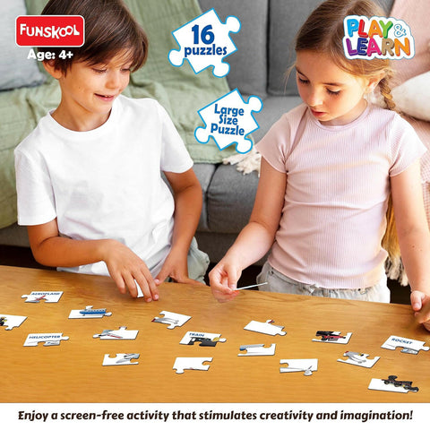 FUNSKOOL (INDIA) LTD Transport Puzzle (Learn Vehicles)  Go Science Goods.