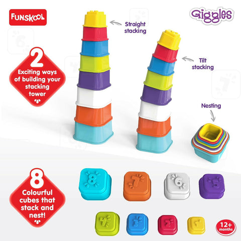 FUNSKOOL (INDIA) LTD Build N Tilt Number Cubes  Go Science Goods.