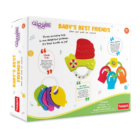 Funskool Giggles Baby's Best Friends at Go Littles product image 2. Giggles Baby's Best Friends toy set packaging on a white background