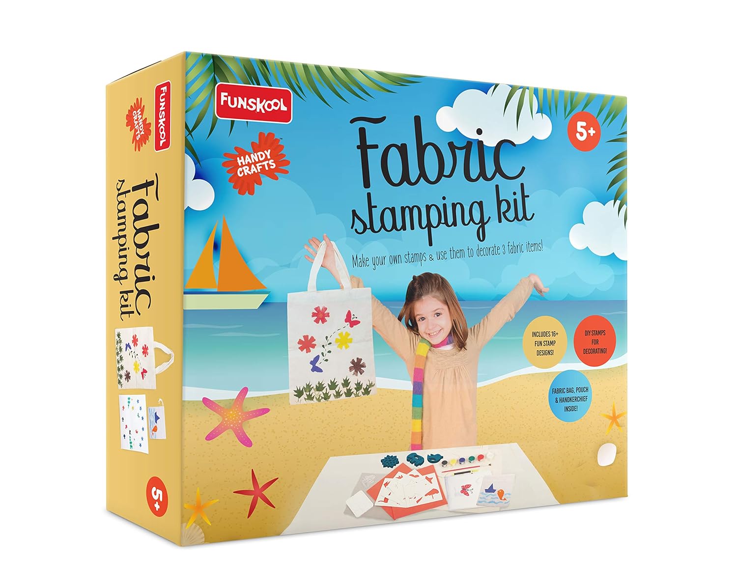 Funskool Handycrafts Fabric Stamping Kit Image 