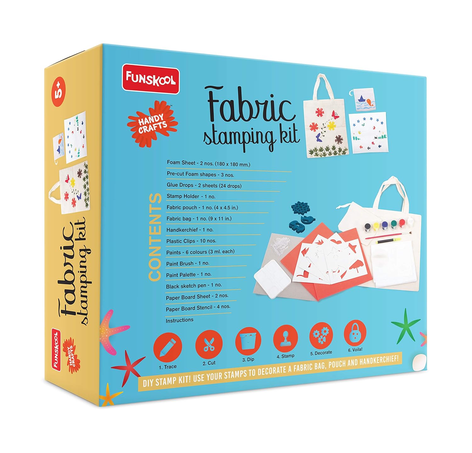 Funskool Handycrafts Fabric Stamping Kit Image 6