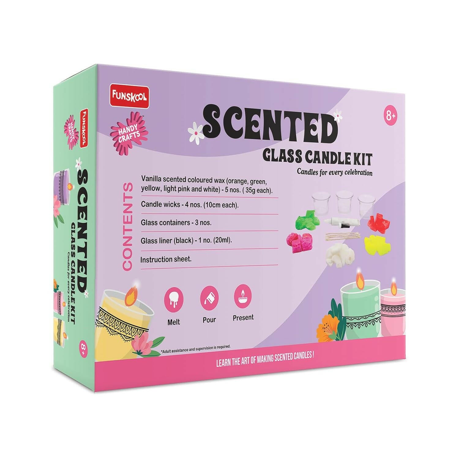 FUNSKOOL (INDIA) LTD SCENTED GLASS CANDLE KIT  Go Science Goods.
