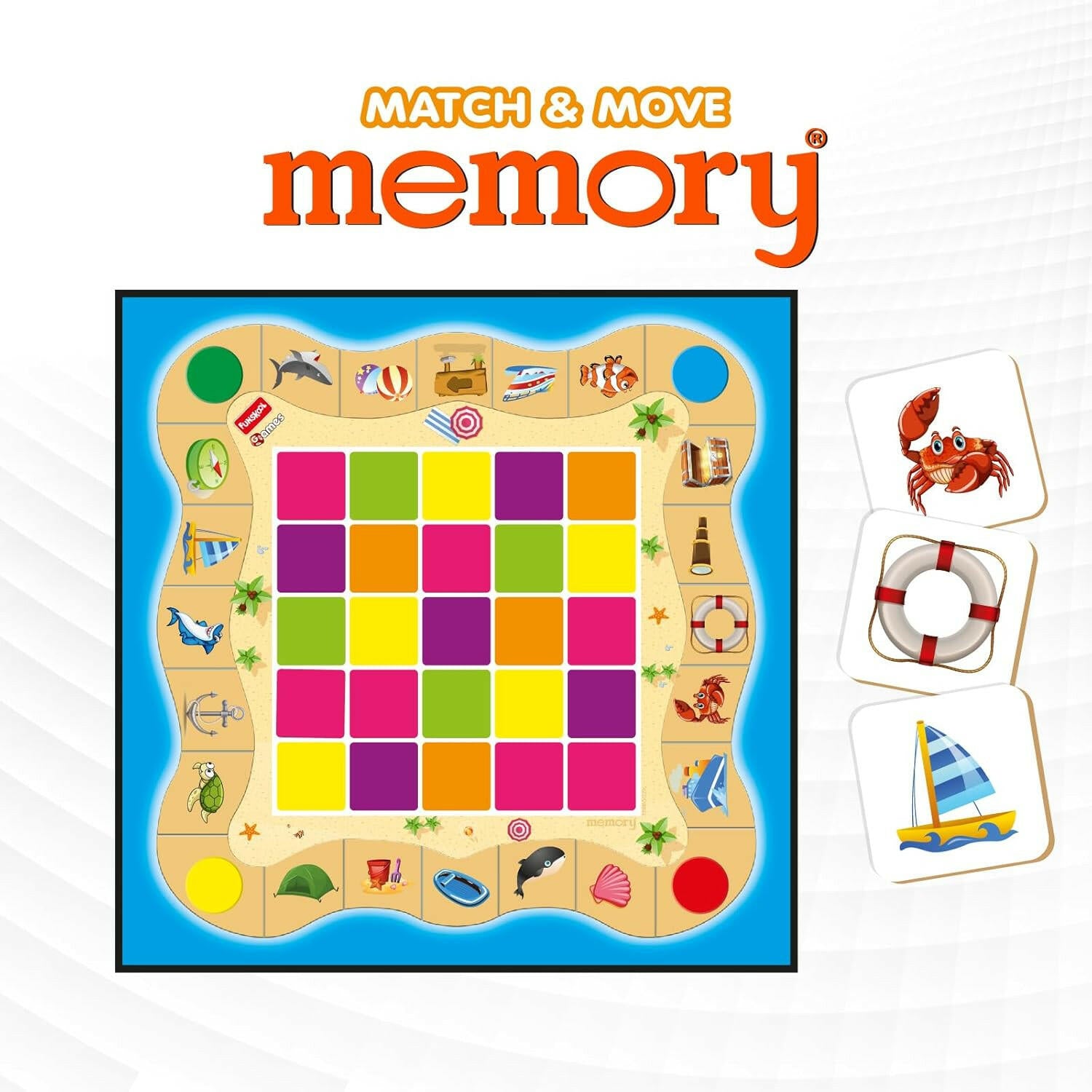 FUNSKOOL (INDIA) LTD Memory Match & Move  Go Science Visual Recall Skills | Age 5 + | 1-4 Players.