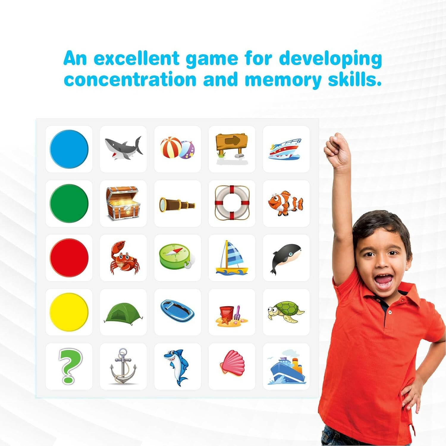 FUNSKOOL (INDIA) LTD Memory Match & Move  Go Science Visual Recall Skills | Age 5 + | 1-4 Players.