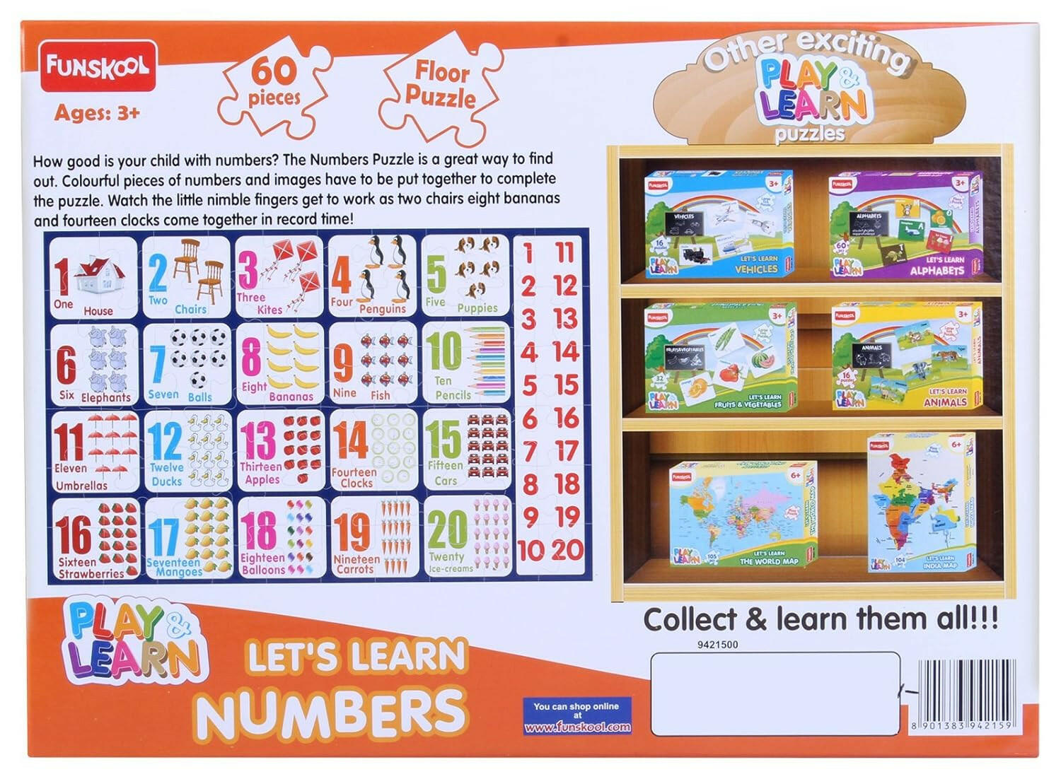 FUNSKOOL (INDIA) LTD Numbers Puzzle  Go Science Goods.
