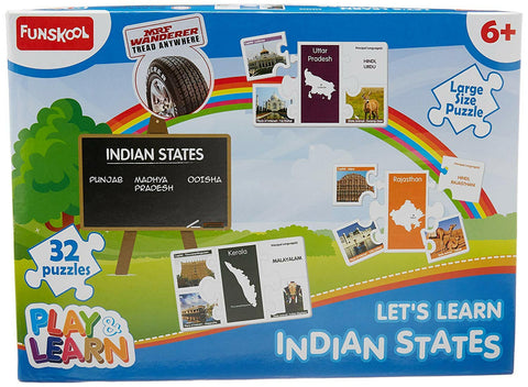 FUNSKOOL (INDIA) LTD Let's Learn Indian States Puzzle  Go Science Goods.