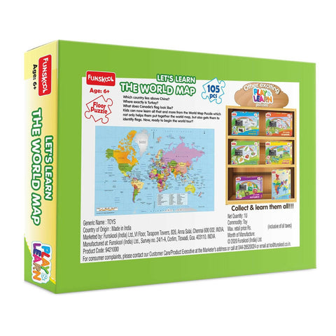 FUNSKOOL (INDIA) LTD World Map Puzzle  Go Science Goods.