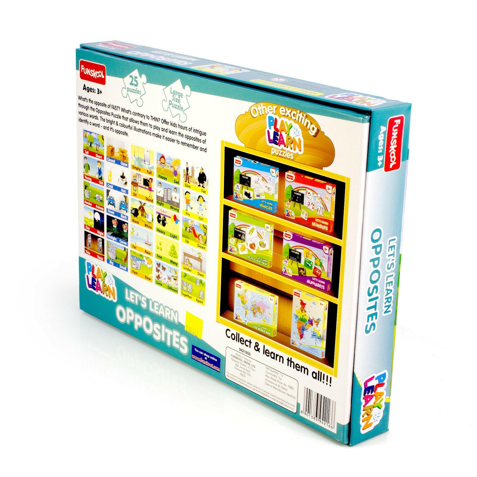 FUNSKOOL (INDIA) LTD Learn Opposites Puzzle  Go Science Goods.