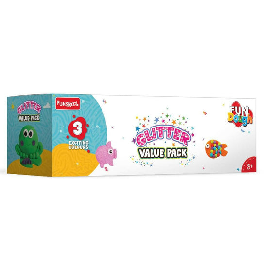 FUNSKOOL (INDIA) LTD Fundough - Glitter Value Pack  Go Science Goods.