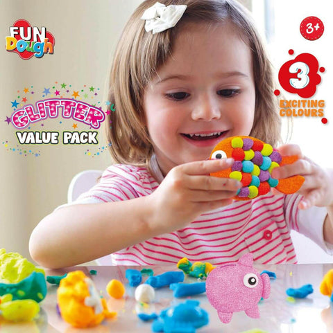 FUNSKOOL (INDIA) LTD Fundough - Glitter Value Pack  Go Science Goods.
