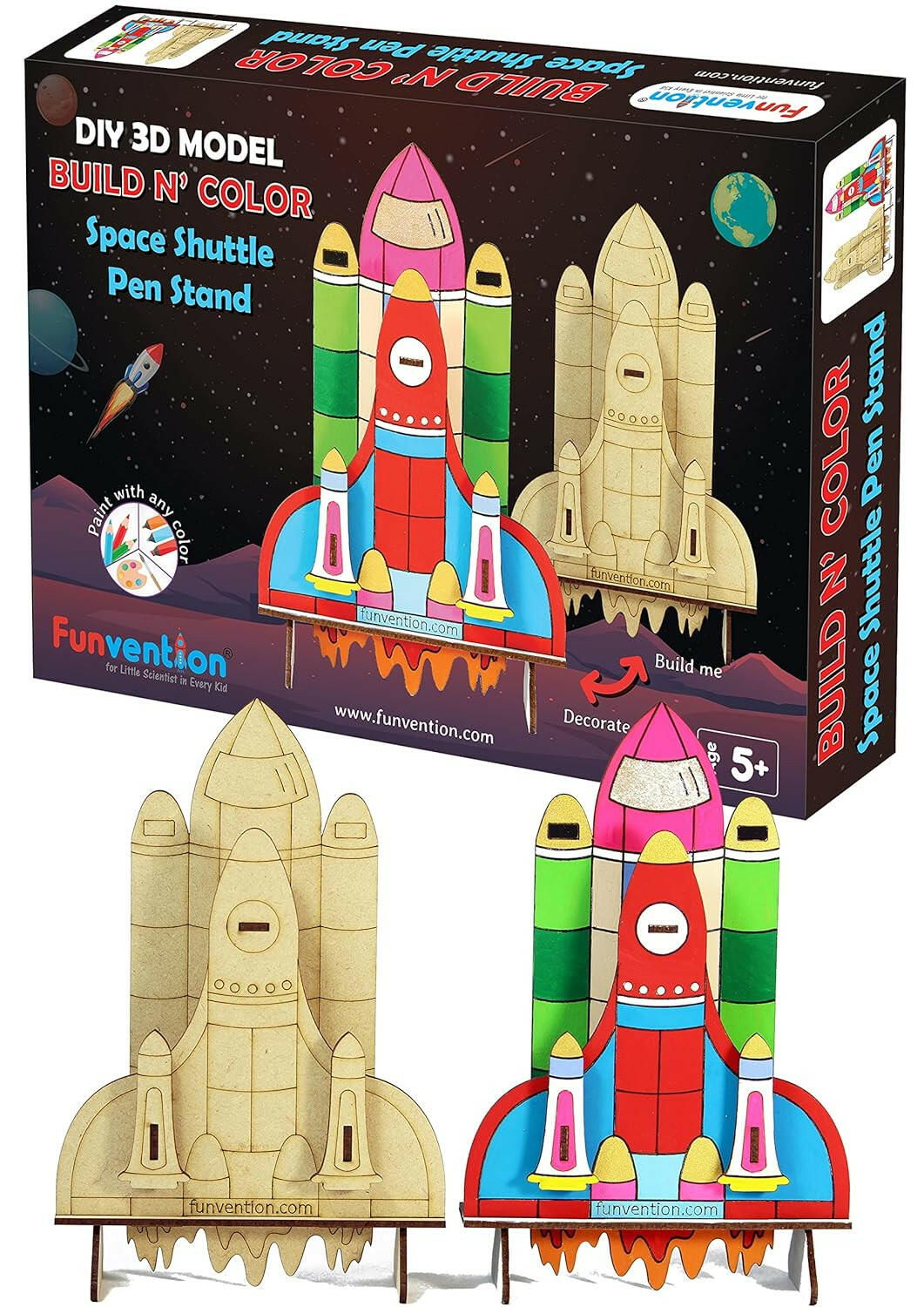 Funvention 3D Coloring Model - Space Shuttle Funvention  Go Science Goods.