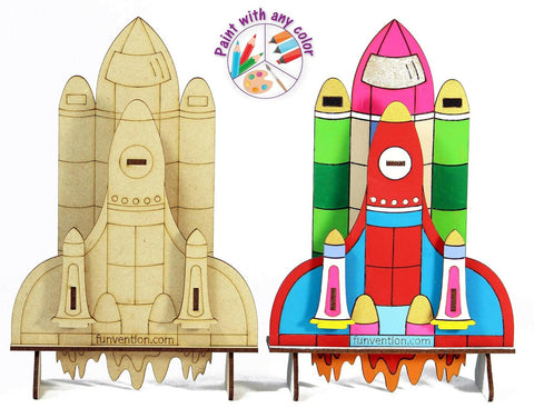 Funvention 3D Coloring Model - Space Shuttle Funvention  Go Science Goods.