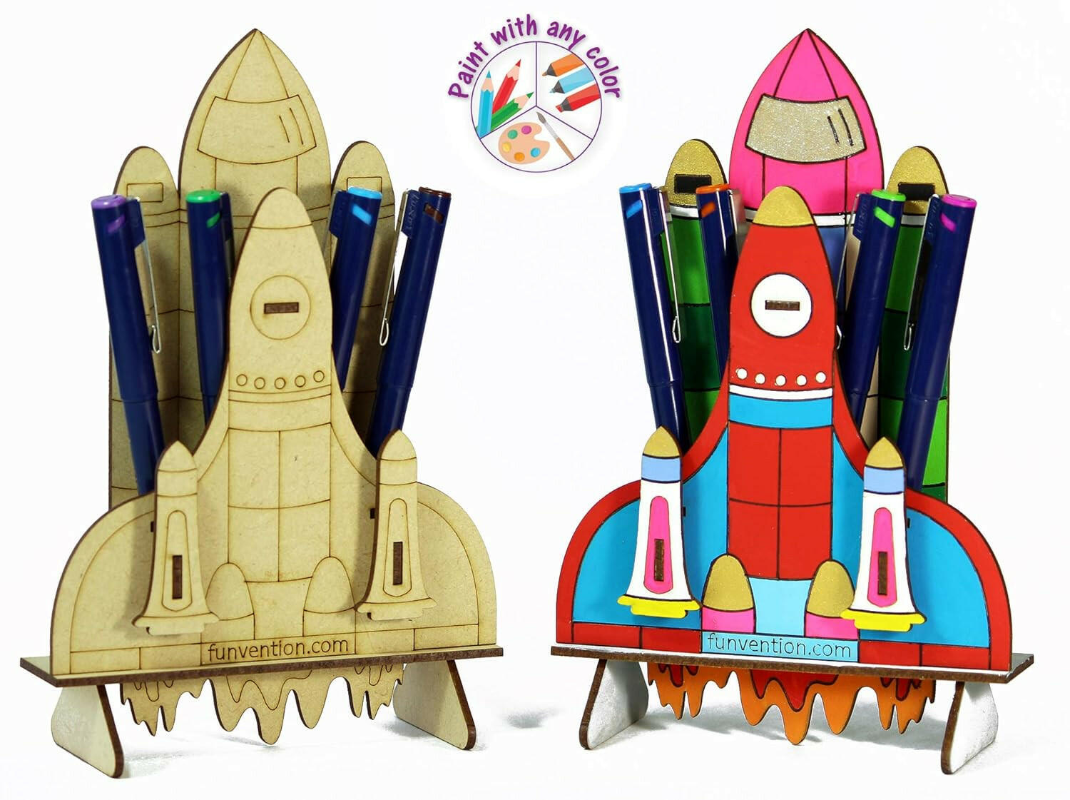 Funvention 3D Coloring Model - Space Shuttle Funvention  Go Science Goods.