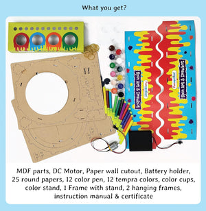 Funvention DIY Spin Art Machine & Drawbot Go Science Image 3