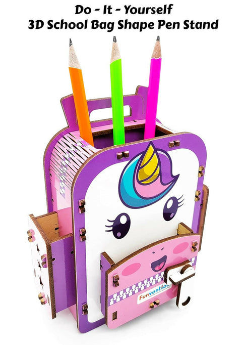 Funvention Unicorn School Bag Pen Stand  Go Science .