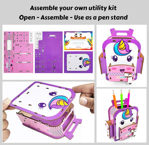 Funvention Unicorn DIY Pen Stand 3d Puzzle Model Desk Organizer for 4+ years Kids Go Science Image 3