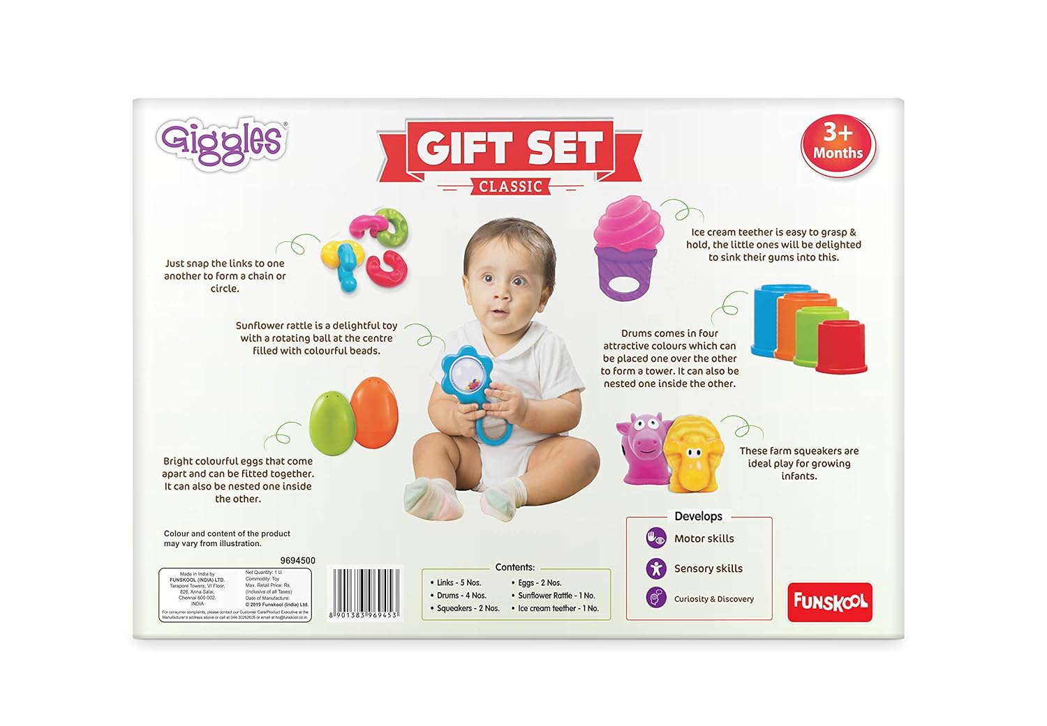Giggles Funskool - Gift Set Classic, Gift for New Born Baby 3