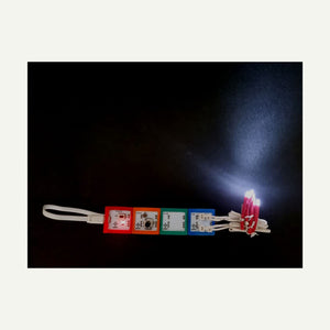 LED light strip with color-changing buttons on a black background. Havi 7 in 1 DIY Smart Light School Projects Kit 7 in 1 STEAM Projects Kit product image7 at go science