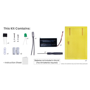 List of components included in a kit on a white background
