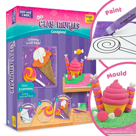 Imagimake Clay Murals - Candyland - Modelling Clay & Glass Paint  Go Science Goods.