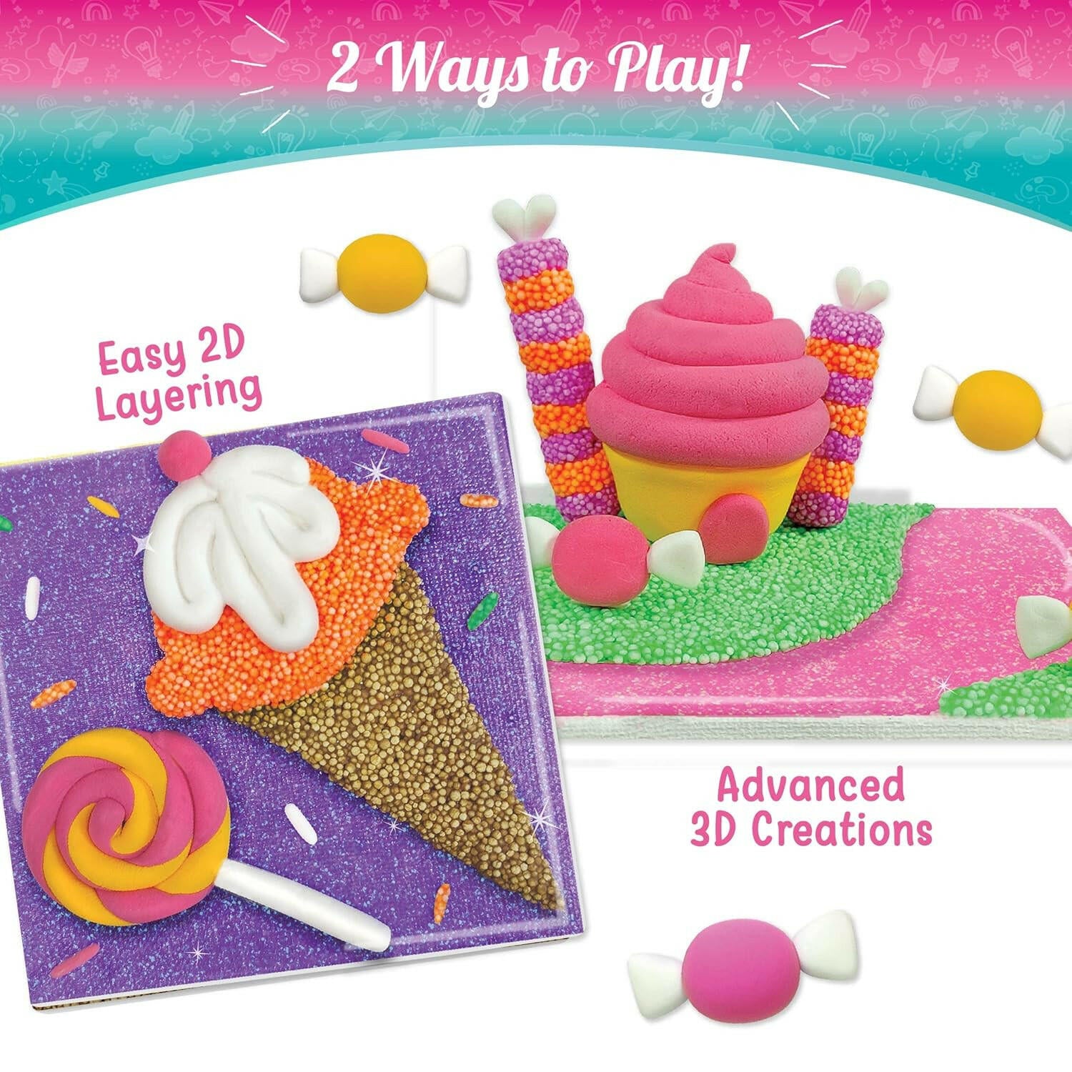 Imagimake Clay Murals - Candyland - Modelling Clay & Glass Paint  Go Science Goods.