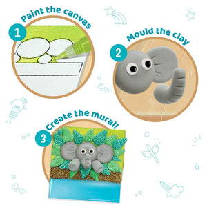 Imagimake Clay Murals Jungle Modelling Clay & Glass Paint Image 3