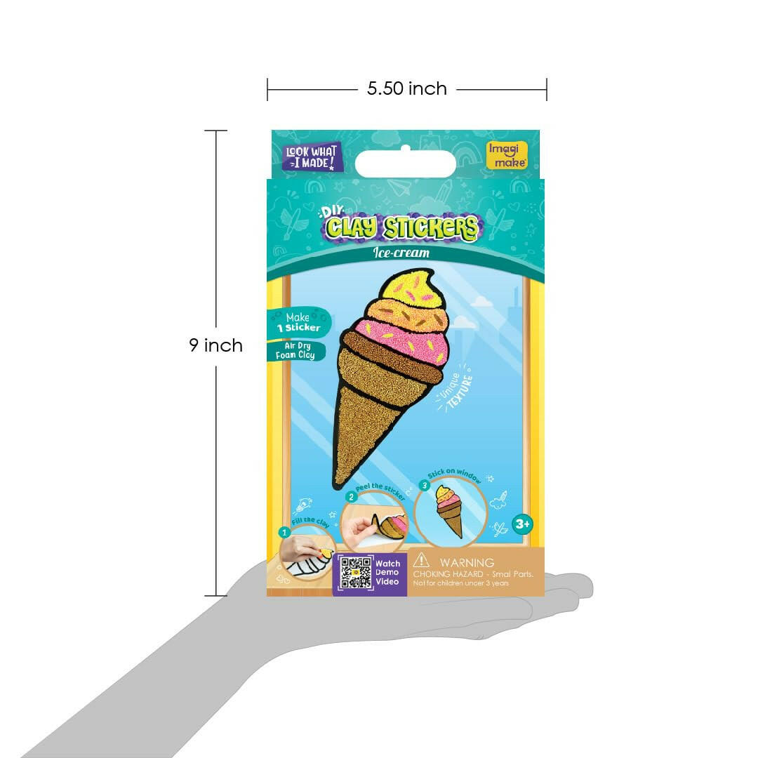 Imagimake Clay Stickers Ice Cream  Go Science 3 Yrs +.