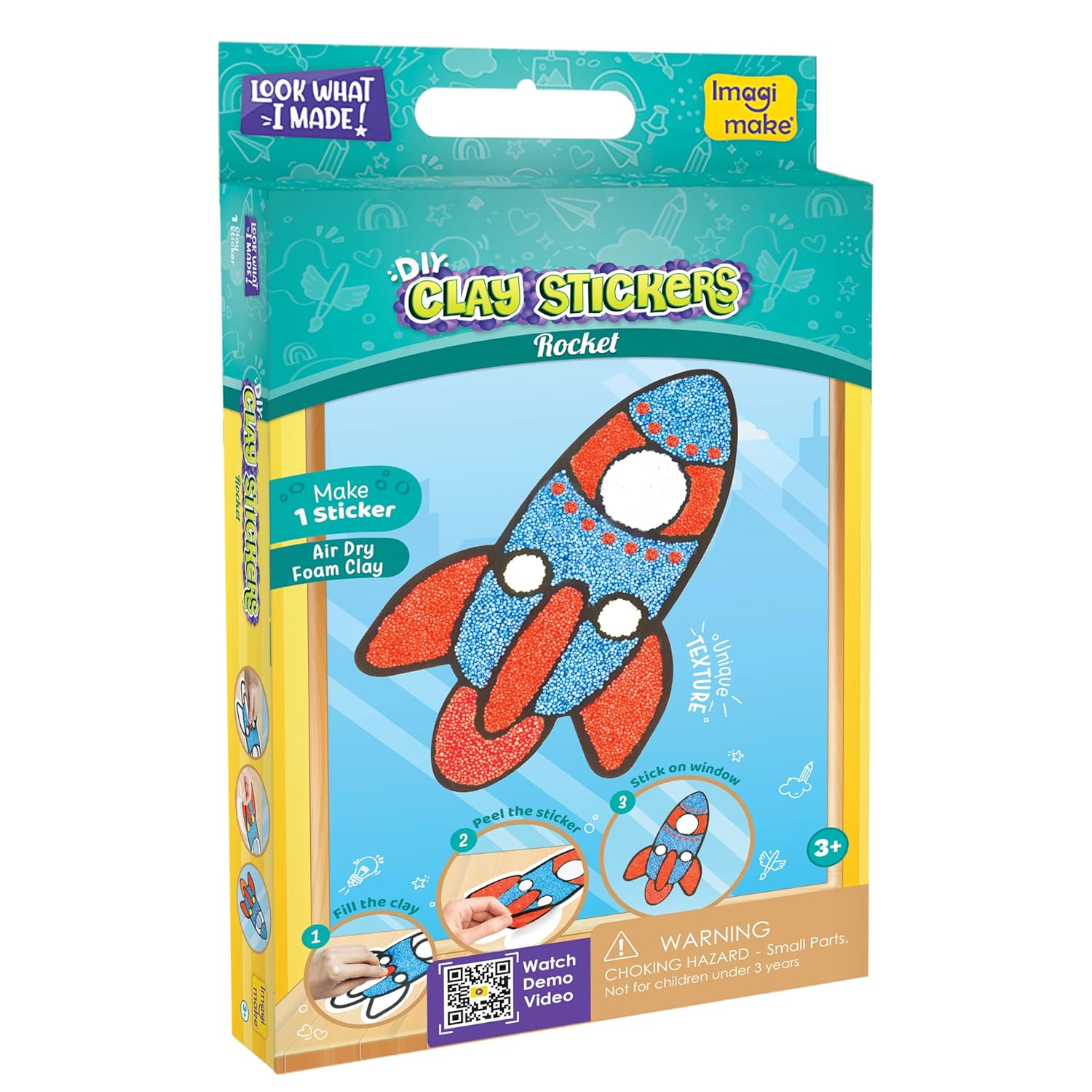  Imagimake Clay Stickers Rocket Image 1 Go Science