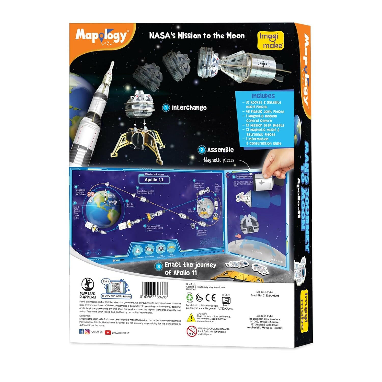 Imagimake Man's Journey To Moon Apollo - 11 - Mapology  Go Science Goods.