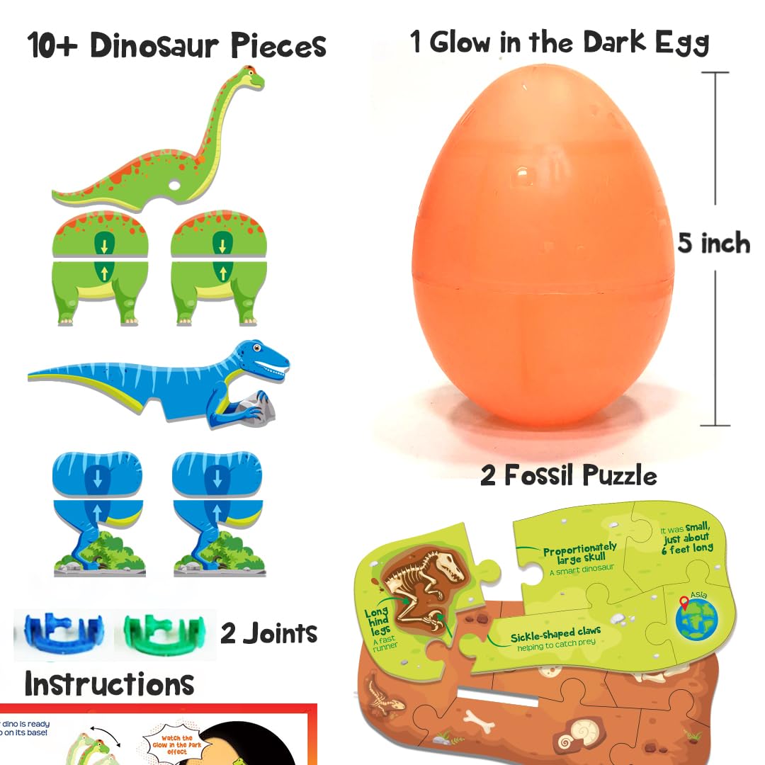 Imagimake Mapology Glow in The Dark Dinos & Egg Image 2