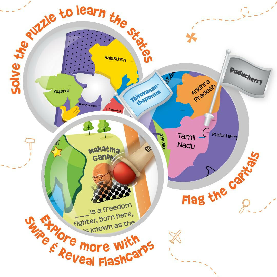 Imagimake India With Flags and Flash Card Mapology  Go Science Goods.
