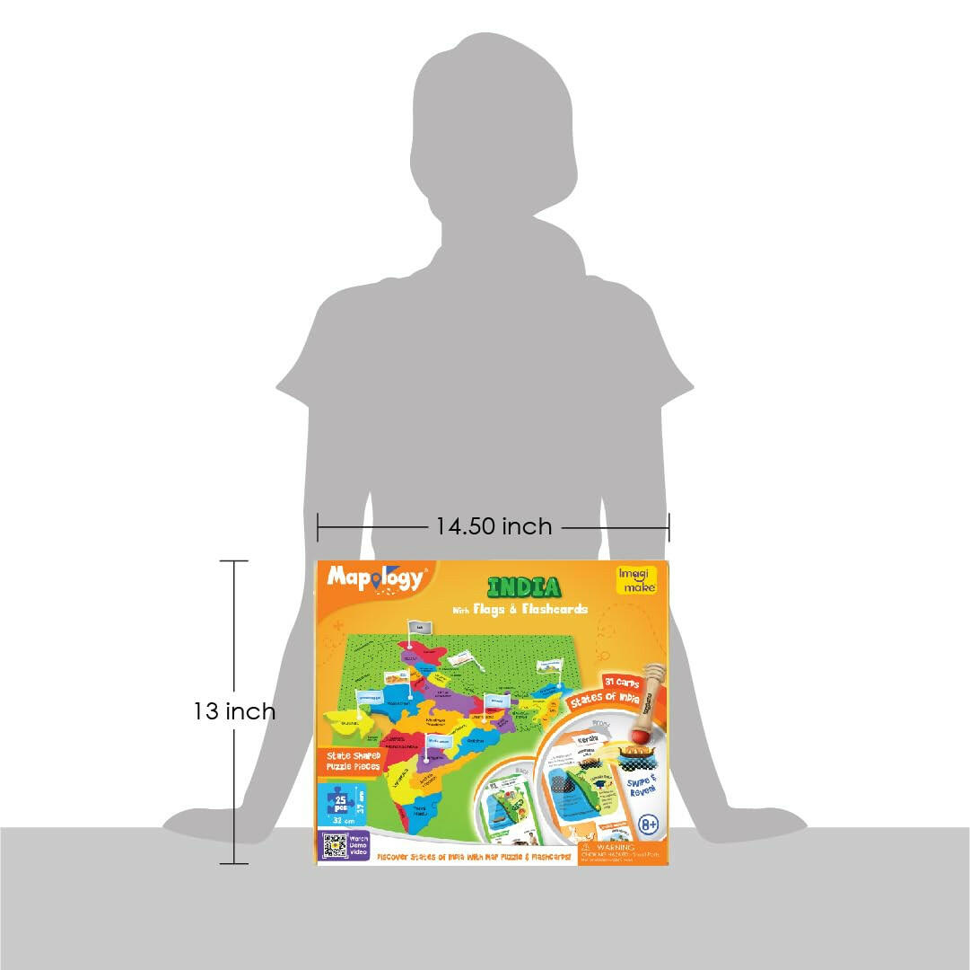 Imagimake India With Flags and Flash Card Mapology  Go Science Goods.