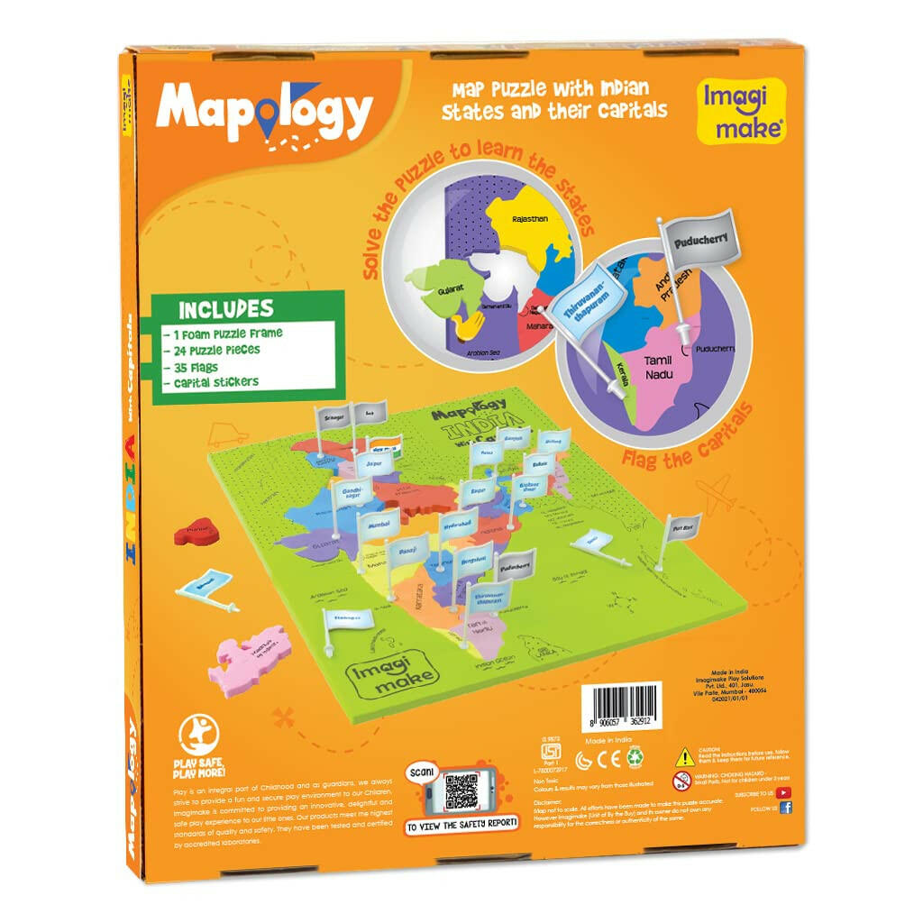 Imagimake Mapology India States with Capitals  Go Science Goods.