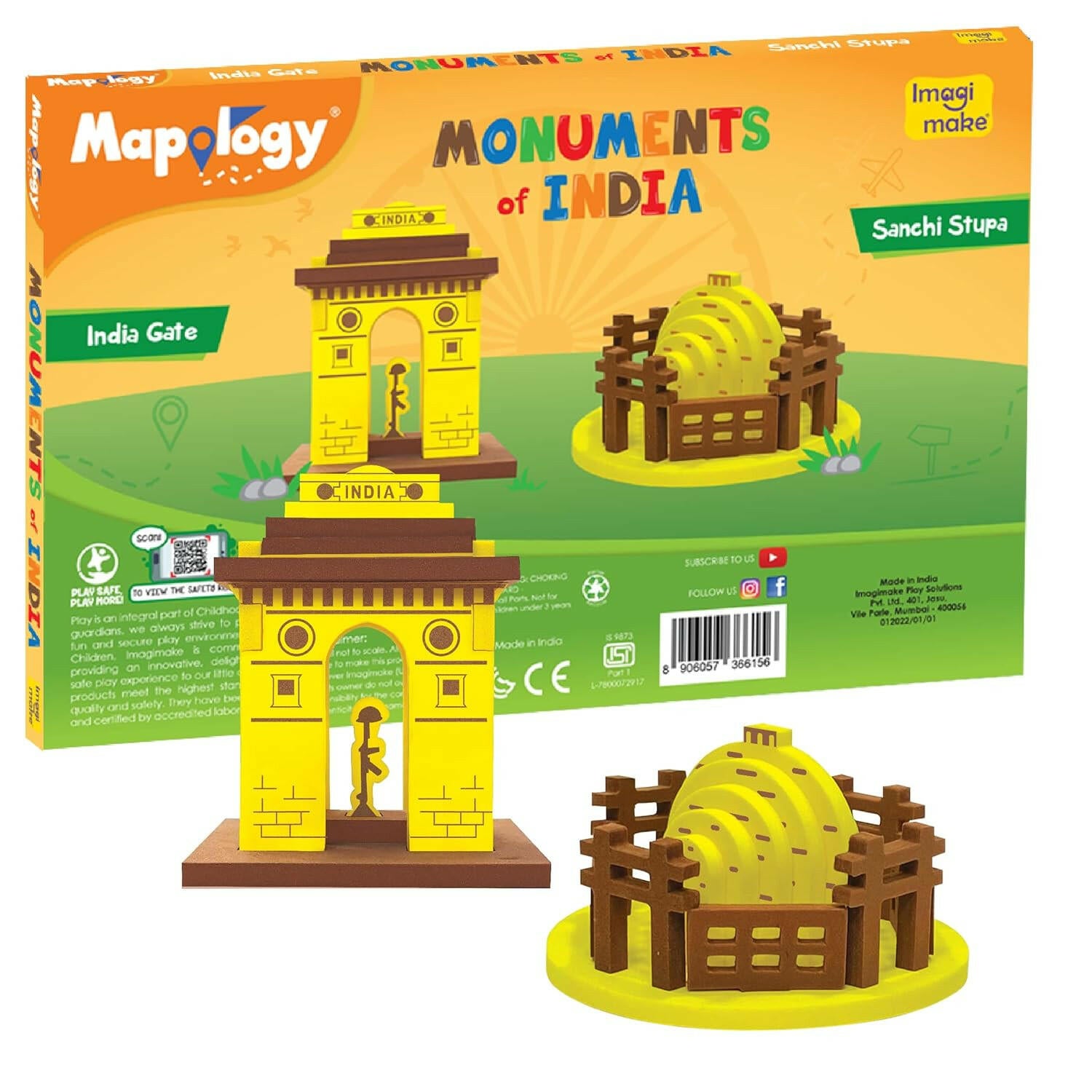 Imagimake India Gate & Sanchi Stupa | Monuments Of India - Mapology  Go Science DIY | ACTIVITY KIT | AGE 5+ | MONUMENTS MAKING - INDIA.