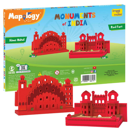 Imagimake Red Fort & Hawa Mahal - Monuments Of India - Mapology  Go Science DIY | ACTIVITY KIT | AGE 5+ | INDIAN MONUMENTS MAKING.