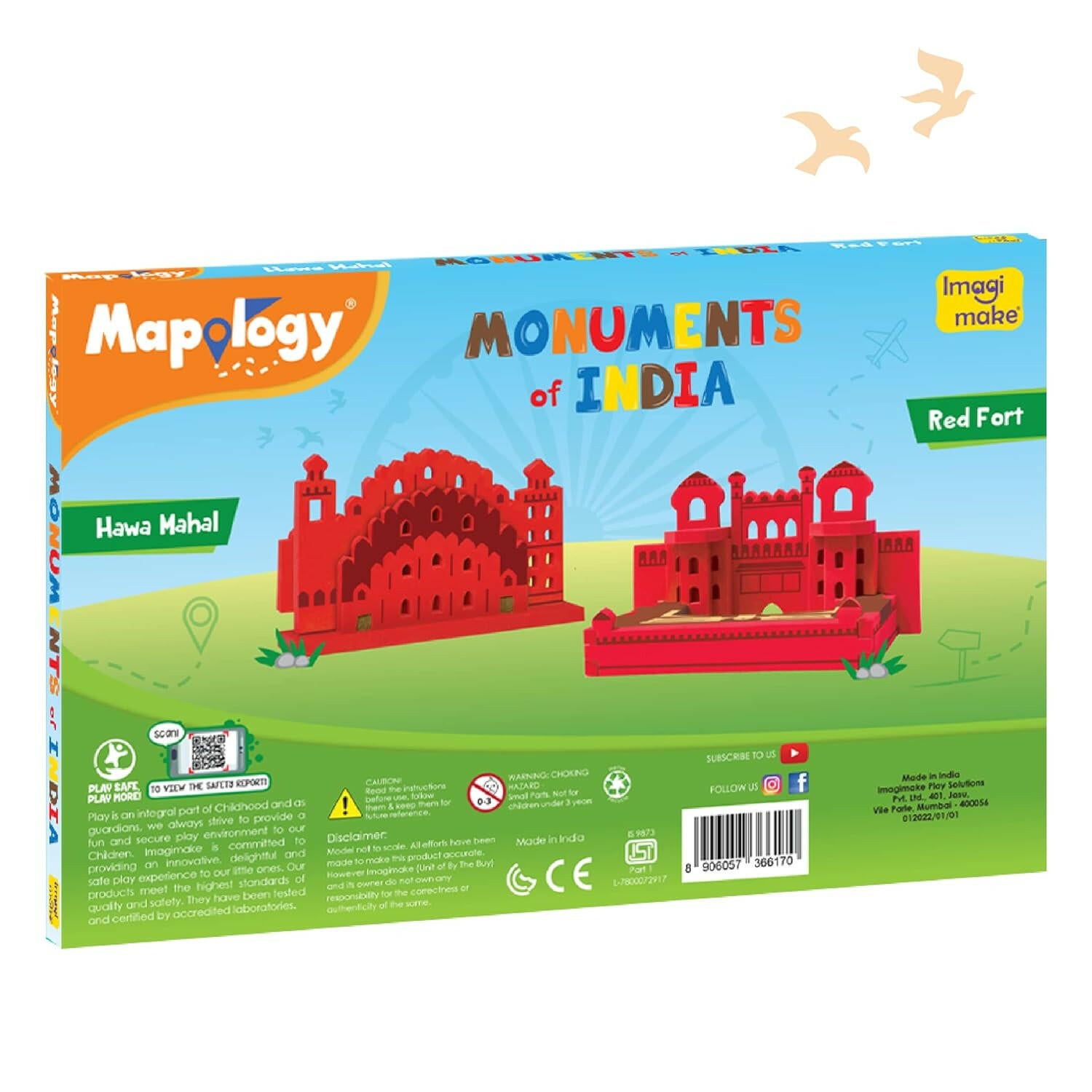 Imagimake Red Fort & Hawa Mahal - Monuments Of India - Mapology  Go Science DIY | ACTIVITY KIT | AGE 5+ | INDIAN MONUMENTS MAKING.