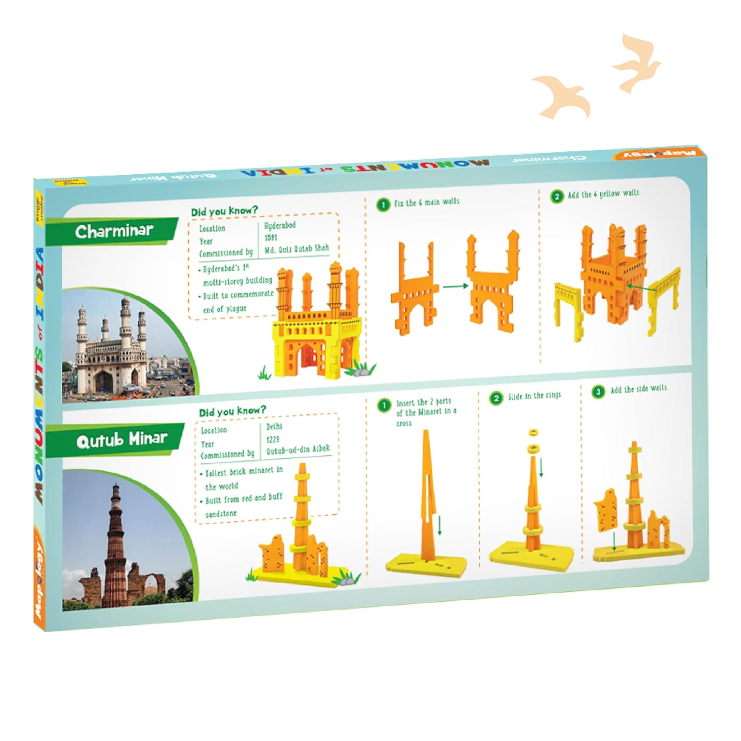 Imagimake Mapology Monuments of India Charminar & Qutab Minar Go Science Image 4