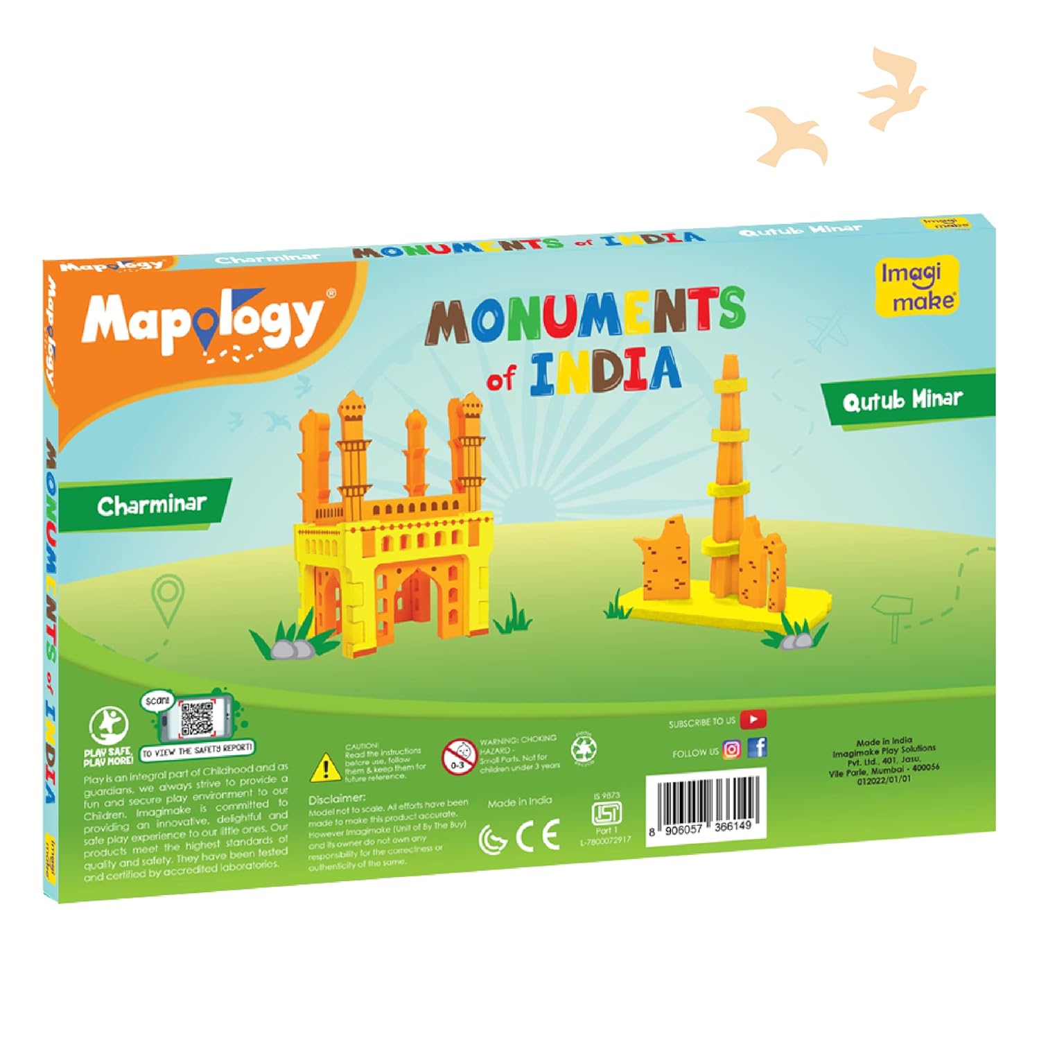 Imagimake Mapology Monuments of India Charminar & Qutab Minar Go Science Image 5