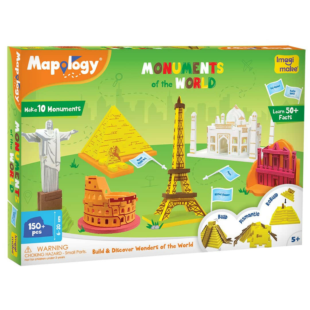Imagimake Monuments of the World Mapology  Go Science DIY | ACTIVITY KIT | AGE 5+ | WORLD MONUMENTS MAKING.