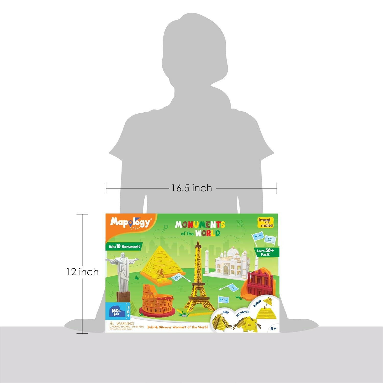 Imagimake Monuments of the World Mapology  Go Science DIY | ACTIVITY KIT | AGE 5+ | WORLD MONUMENTS MAKING.