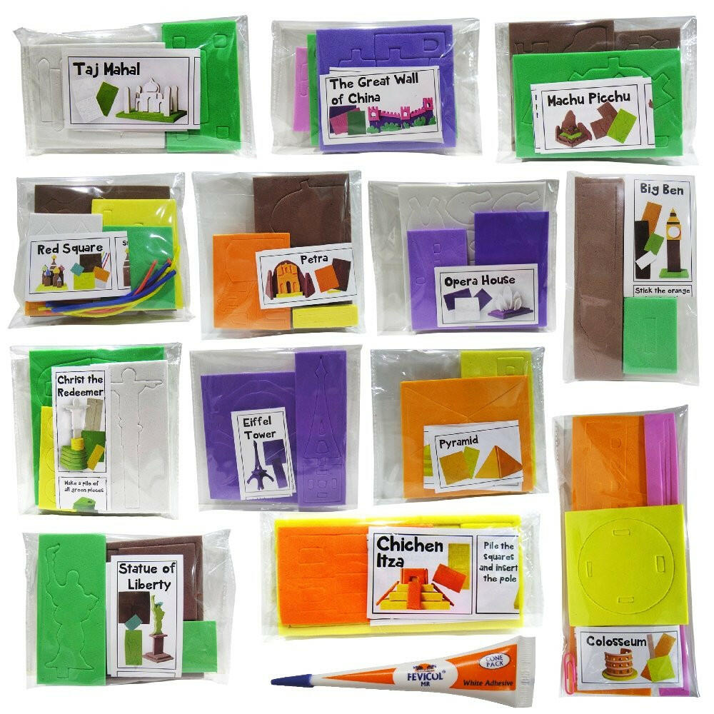 Imagimake Monuments Around The World Mapology  Go Science DIY | 3D Miniature Models | Age 5+ | World Monuments Activity Kit.