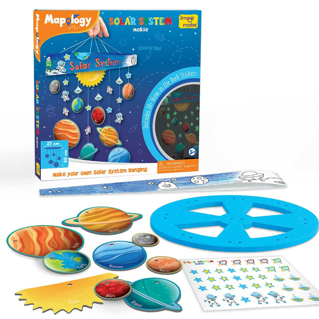 Imagimake Solar System Mobile Mapology  Go Science DIY | SOLAR SYSTEM ACTIVITY KIT | AGE 5+.