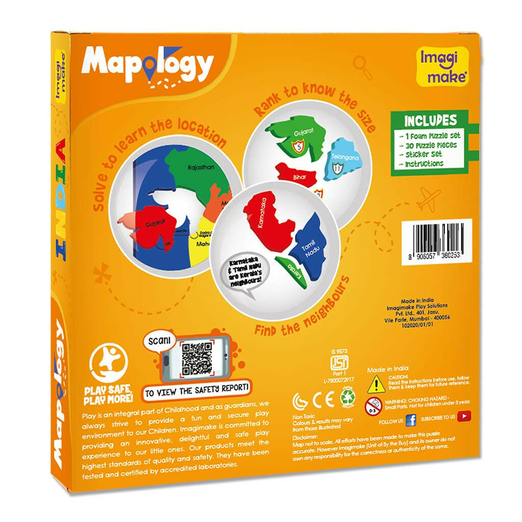 Imagimake States Of India Mapology  Go Science DIY | MAP ACTIVITY KIT | AGE 4+ | INDIAN STATES.