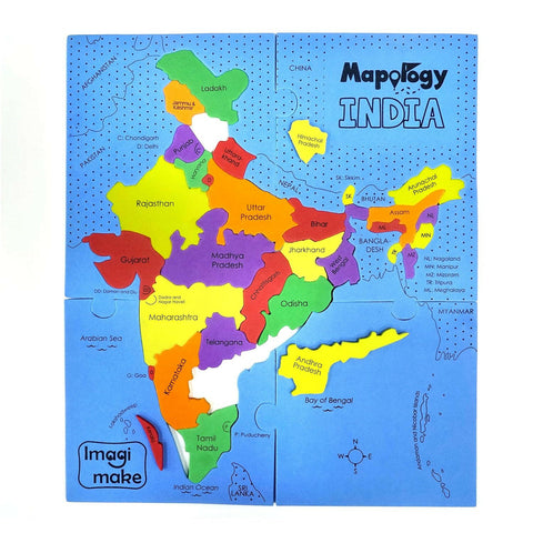 Imagimake States Of India Mapology  Go Science DIY | MAP ACTIVITY KIT | AGE 4+ | INDIAN STATES.